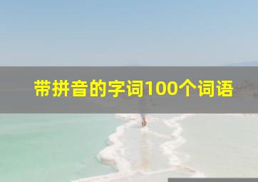 带拼音的字词100个词语