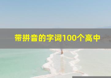 带拼音的字词100个高中