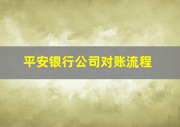 平安银行公司对账流程