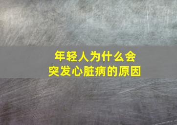 年轻人为什么会突发心脏病的原因