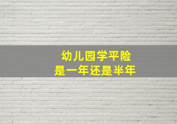 幼儿园学平险是一年还是半年