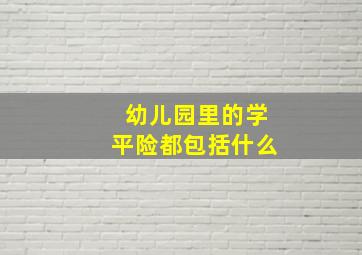 幼儿园里的学平险都包括什么