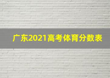 广东2021高考体育分数表