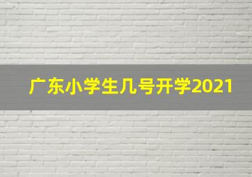 广东小学生几号开学2021