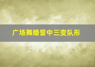 广场舞婚誓中三变队形