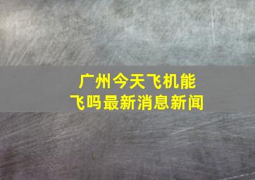 广州今天飞机能飞吗最新消息新闻