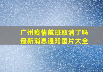 广州疫情航班取消了吗最新消息通知图片大全