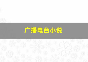 广播电台小说