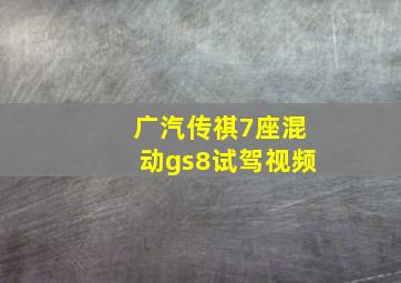 广汽传祺7座混动gs8试驾视频