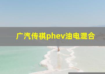 广汽传祺phev油电混合