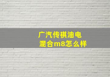 广汽传祺油电混合m8怎么样