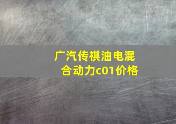 广汽传祺油电混合动力c01价格