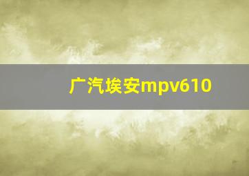 广汽埃安mpv610