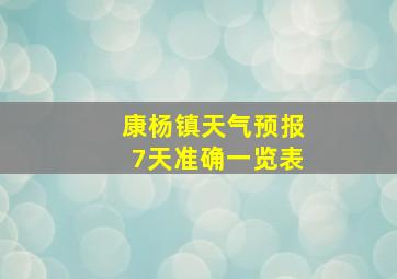 康杨镇天气预报7天准确一览表