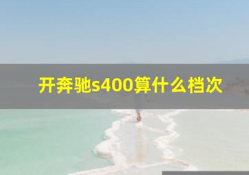 开奔驰s400算什么档次