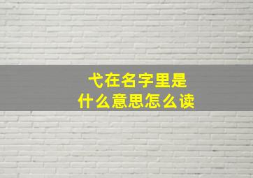 弋在名字里是什么意思怎么读