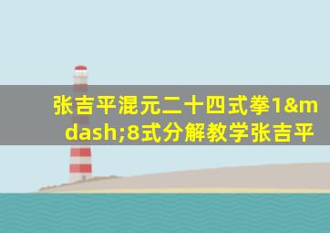 张吉平混元二十四式拳1—8式分解教学张吉平