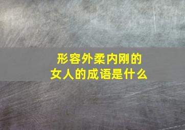 形容外柔内刚的女人的成语是什么