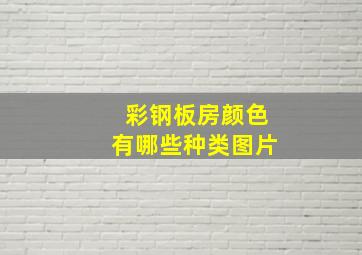 彩钢板房颜色有哪些种类图片