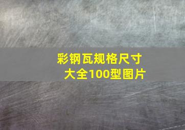 彩钢瓦规格尺寸大全100型图片