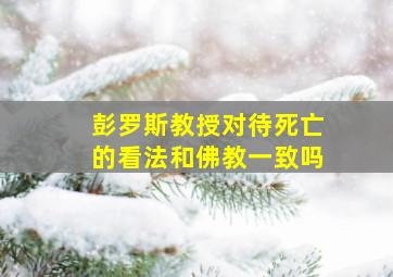 彭罗斯教授对待死亡的看法和佛教一致吗