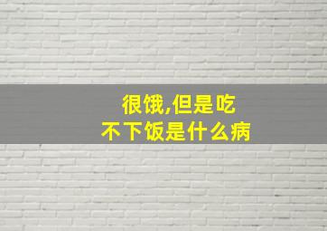 很饿,但是吃不下饭是什么病