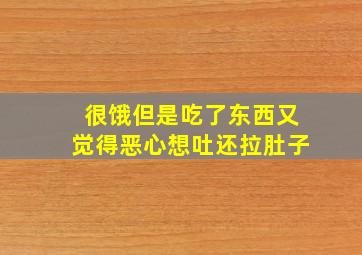 很饿但是吃了东西又觉得恶心想吐还拉肚子