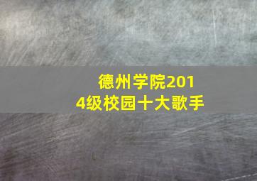 德州学院2014级校园十大歌手