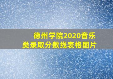 德州学院2020音乐类录取分数线表格图片