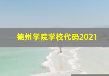 德州学院学校代码2021