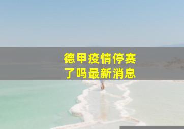 德甲疫情停赛了吗最新消息