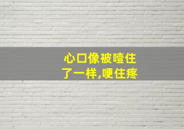 心口像被噎住了一样,哽住疼