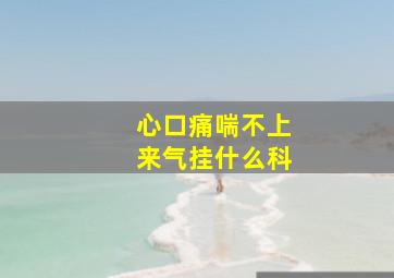 心口痛喘不上来气挂什么科