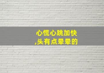 心慌心跳加快,头有点晕晕的