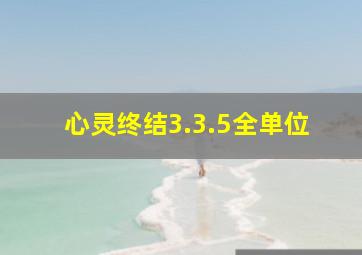 心灵终结3.3.5全单位