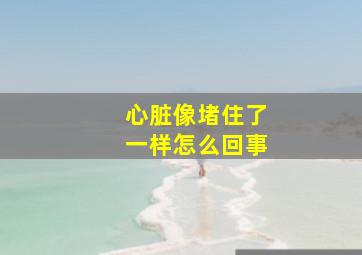 心脏像堵住了一样怎么回事