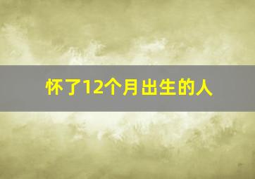 怀了12个月出生的人