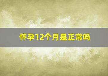 怀孕12个月是正常吗