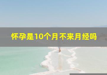 怀孕是10个月不来月经吗