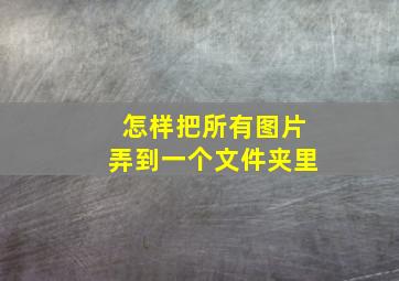 怎样把所有图片弄到一个文件夹里