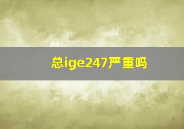 总ige247严重吗