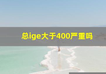 总ige大于400严重吗