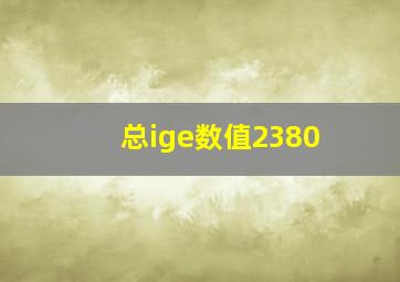 总ige数值2380