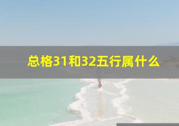 总格31和32五行属什么