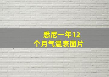 悉尼一年12个月气温表图片