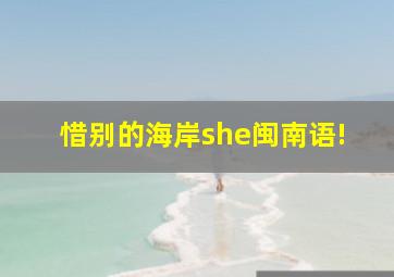 惜别的海岸she闽南语!