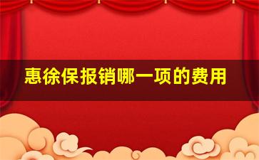 惠徐保报销哪一项的费用