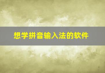 想学拼音输入法的软件