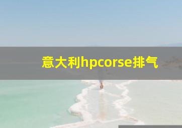 意大利hpcorse排气