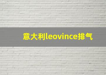 意大利leovince排气